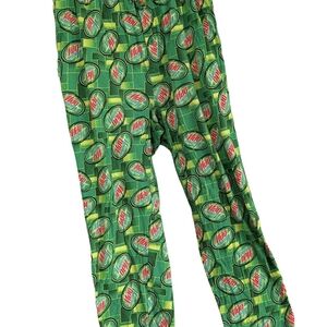 Mountain Dew All-Over Print Pajama Lounge Pants - Green - Large